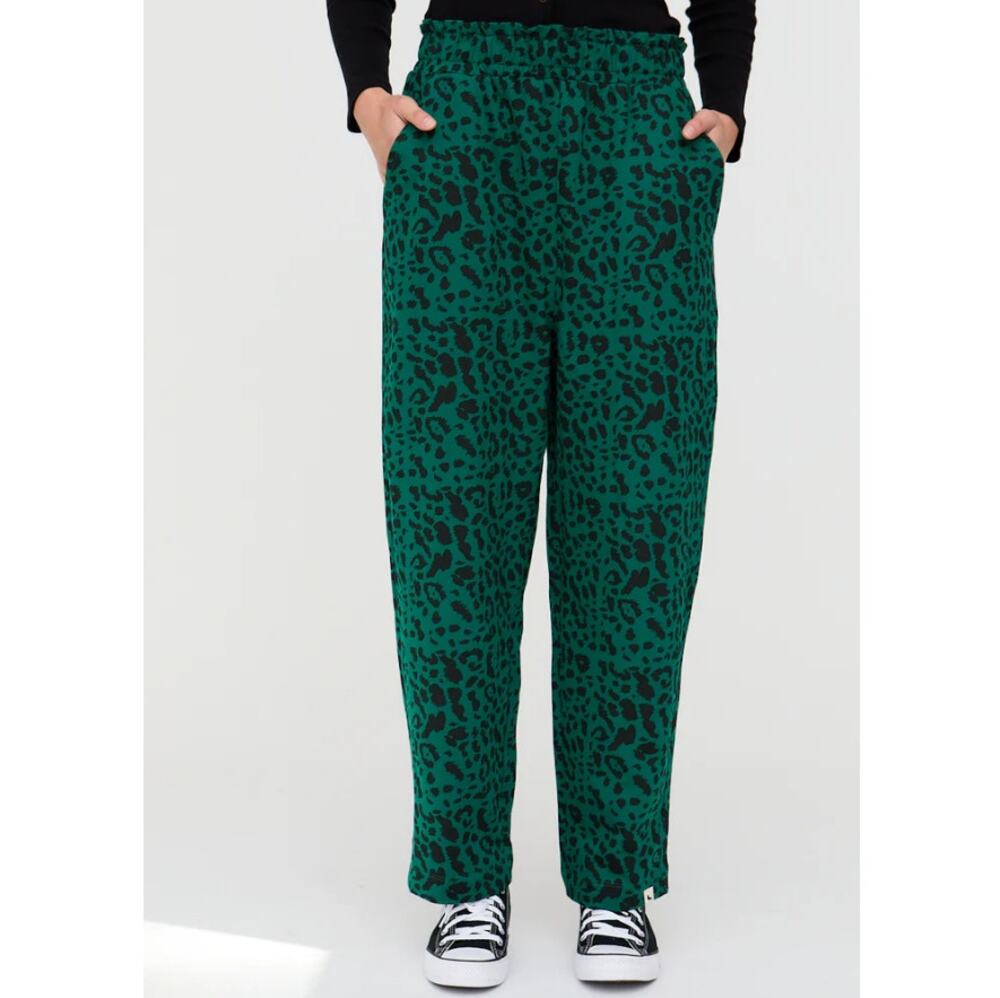 Turtledove Kate Green Animal Print Trouser Size L